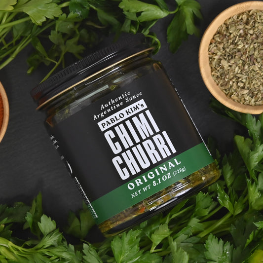 Pablo Kim's Original Chimichurri 8.1oz laid flat